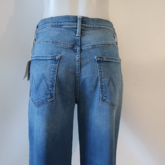 NWT Womens MOTHER The Dodger Ankle Blue Wide Leg Jeans 31 - Picture 8 of 11